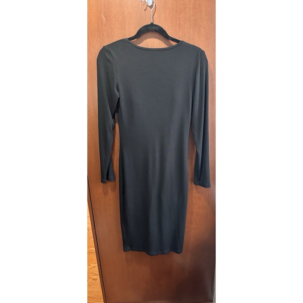 Popilush Women Long Sleeve Midi Bodycon Shapewear Dress Square Neck Modal Sz XL - Picture 9 of 11